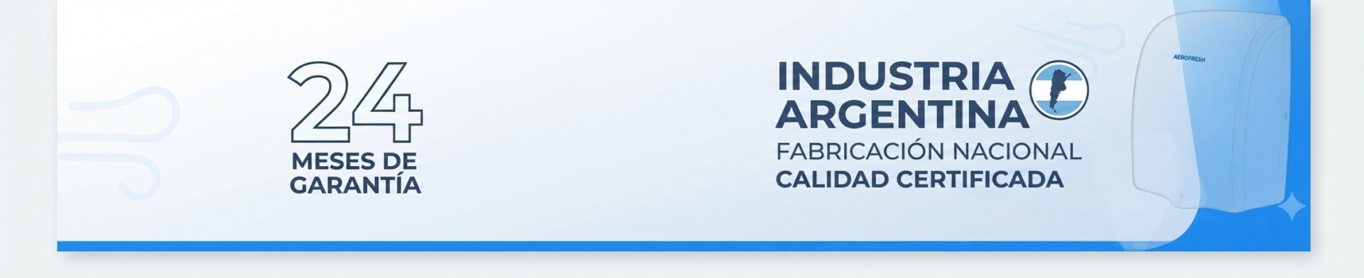 Garantía 24 meses Industria Argentina Aerofresh